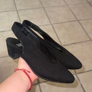 Eileen Fisher Vasa Block Heel Knit Slingback Pump